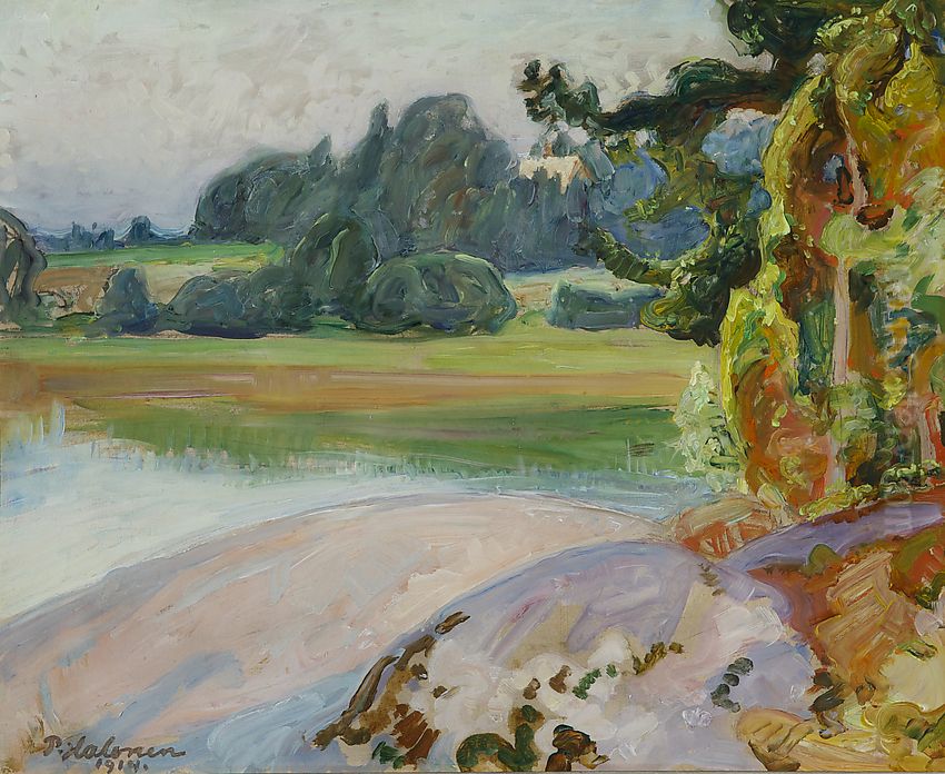 Autumn Landscape Oil Painting by Pekka Halonen