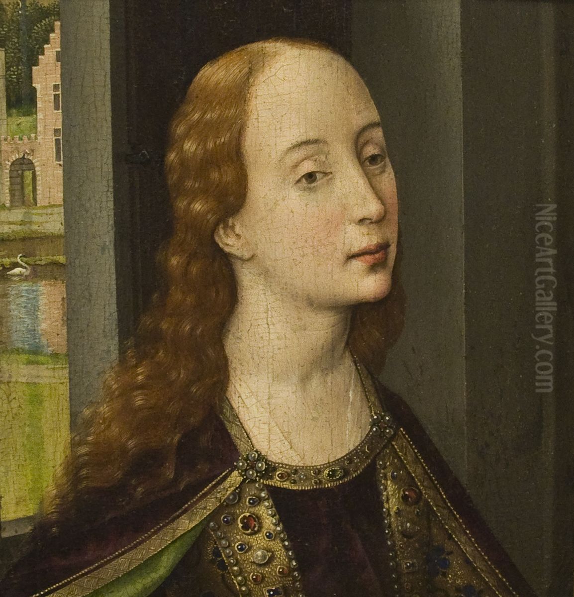 Bust of Saint Catherine Oil Painting by Rogier van der Weyden