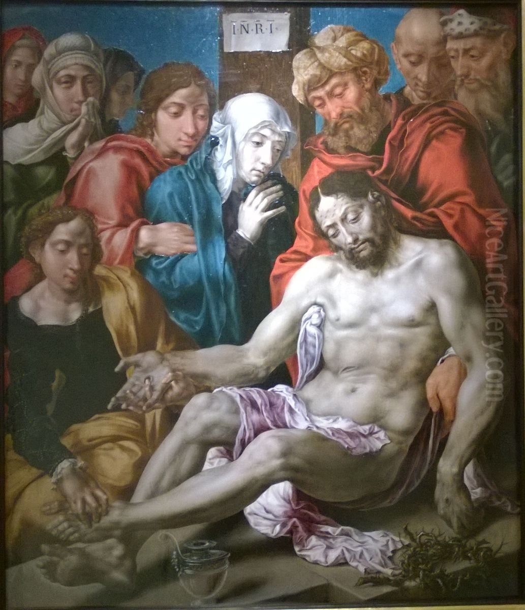 Lamentation, after 2007 restoration Oil Painting by Maarten Van Heemskerck