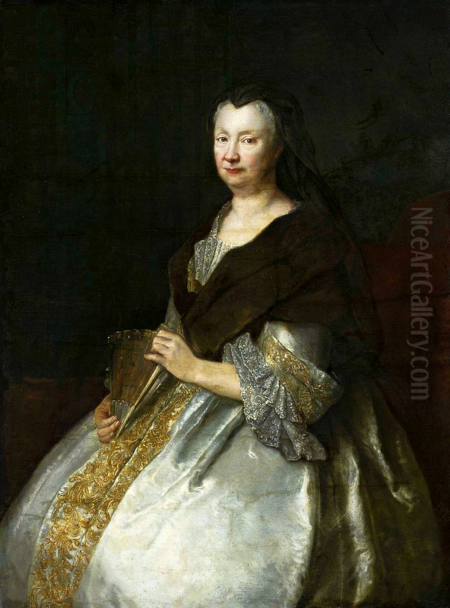 Portrait of Sophia Hedwig von Tettau. Oil Painting by Antoine Pesne