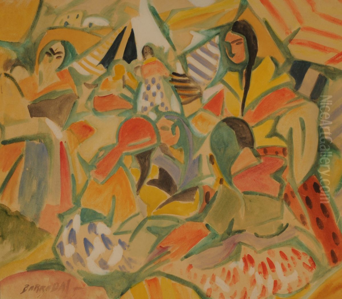 Campamento gitano Oil Painting by Rafael Barradas