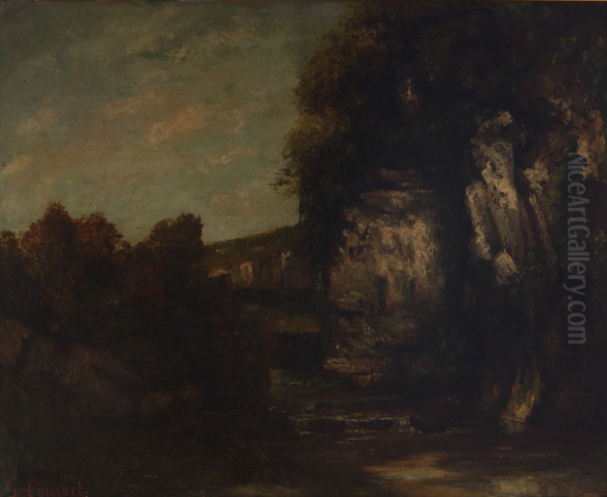 Rochers Oil Painting by Gustave Courbet