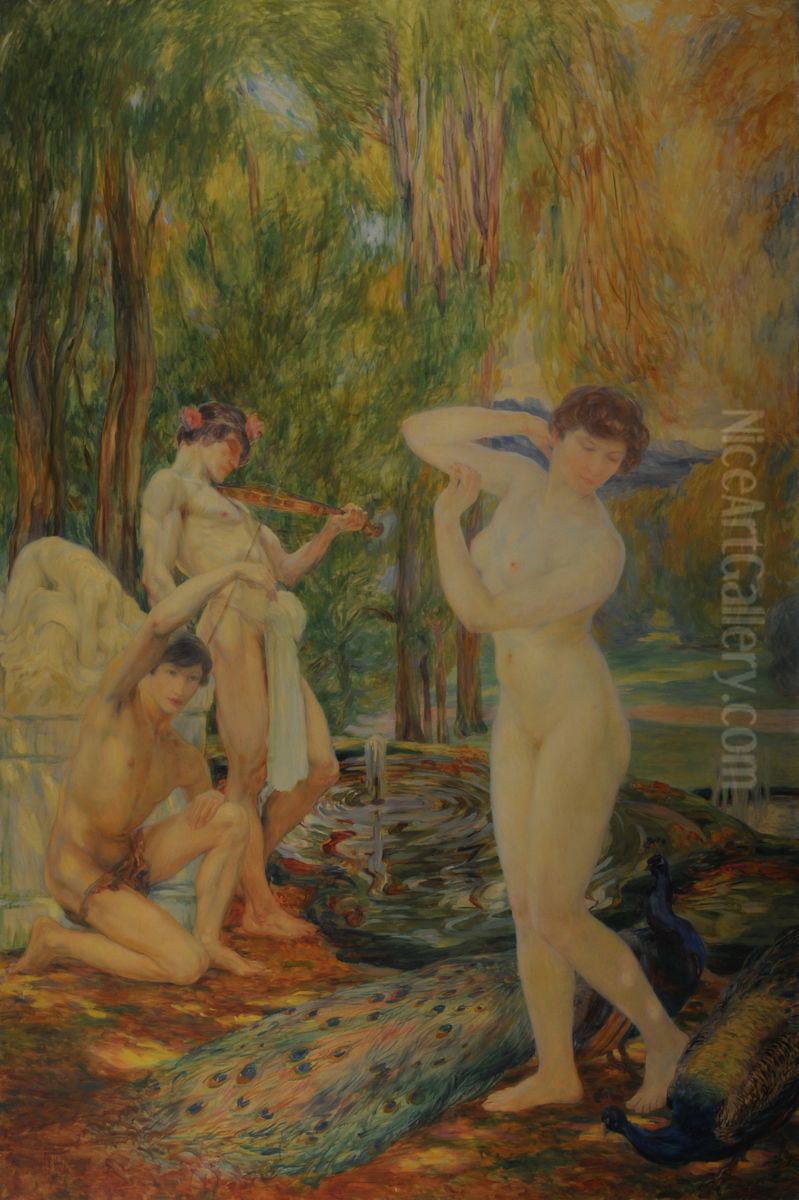 Chant a la Beaute Oil Painting by Clementine-Helene Dufau