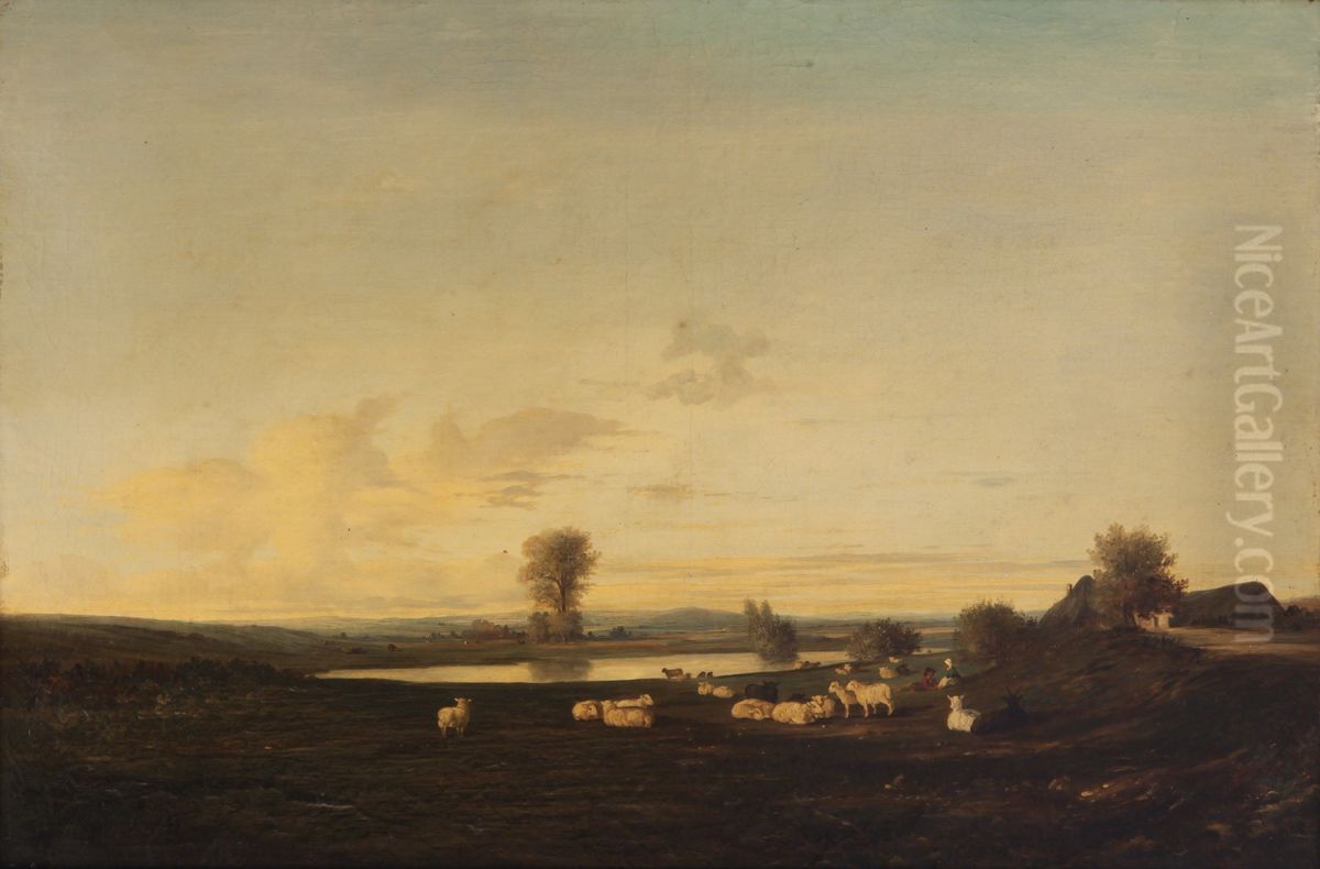 Paisaje con figuras y animales Oil Painting by Q27950805