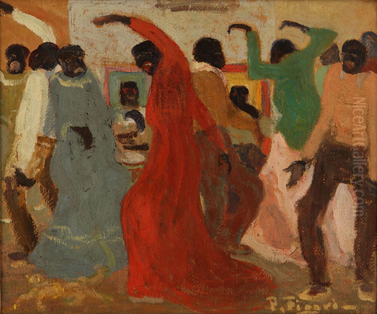 Candombe o Candombe de carnaval Oil Painting by Pedro Figari