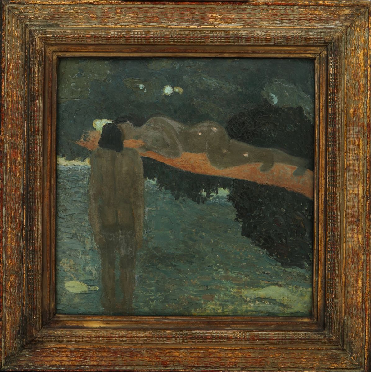 El beso Oil Painting by Pedro Figari