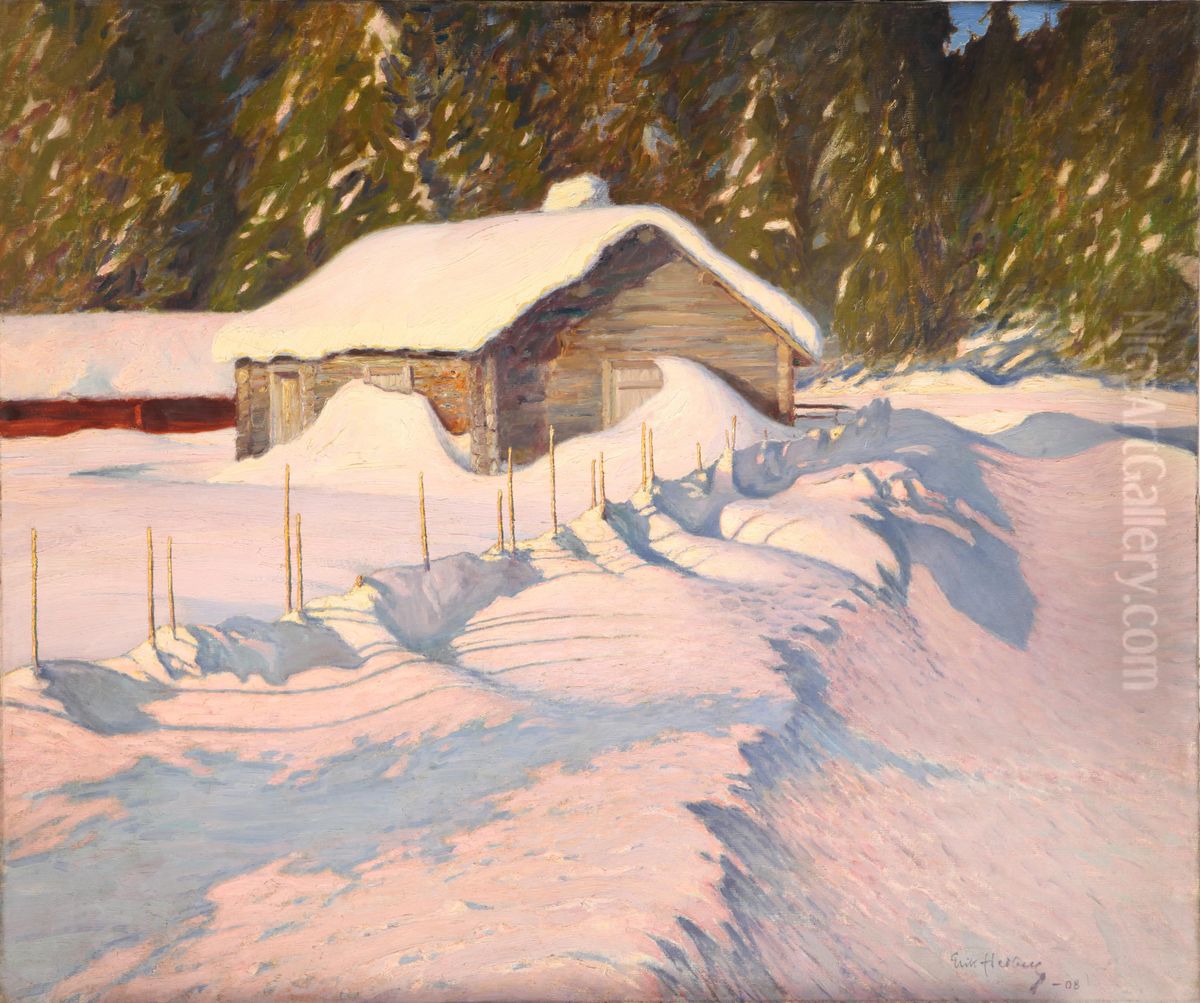 Las nieves. Oil Painting by Claes Erik Hedberg