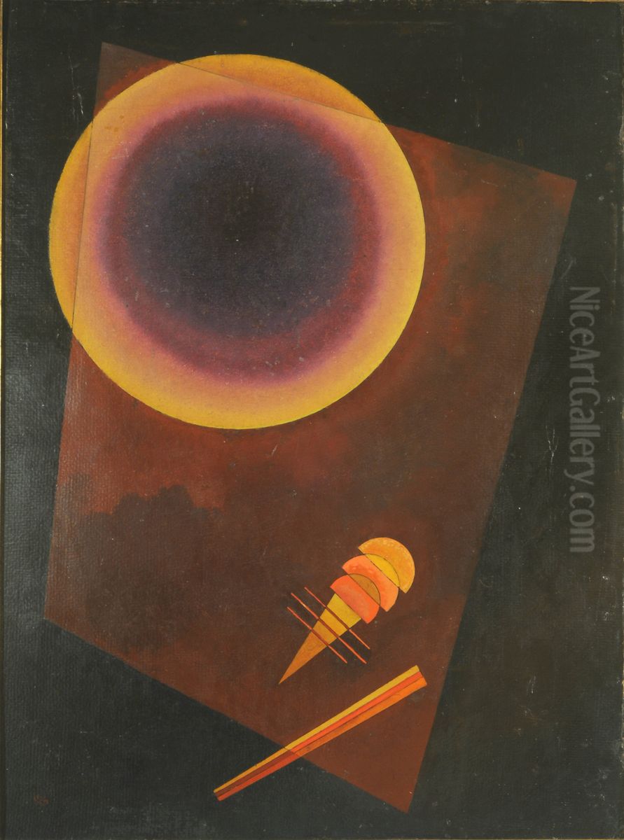 Circle (with brown) Oil Painting by Wassily Kandinsky