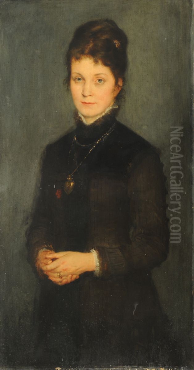 Retrato de senora Oil Painting by Friedrich August von Kaulbach