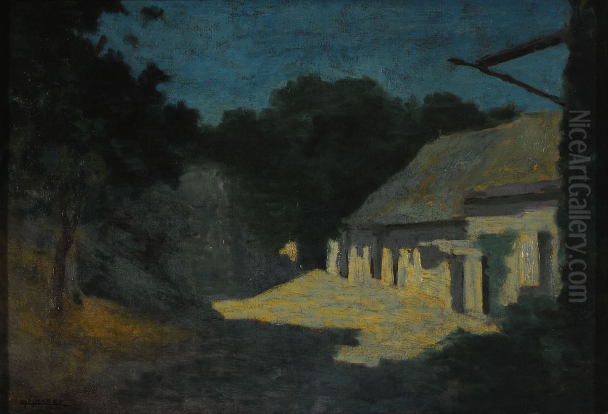 Nocturno Oil Painting by Martin Malharro