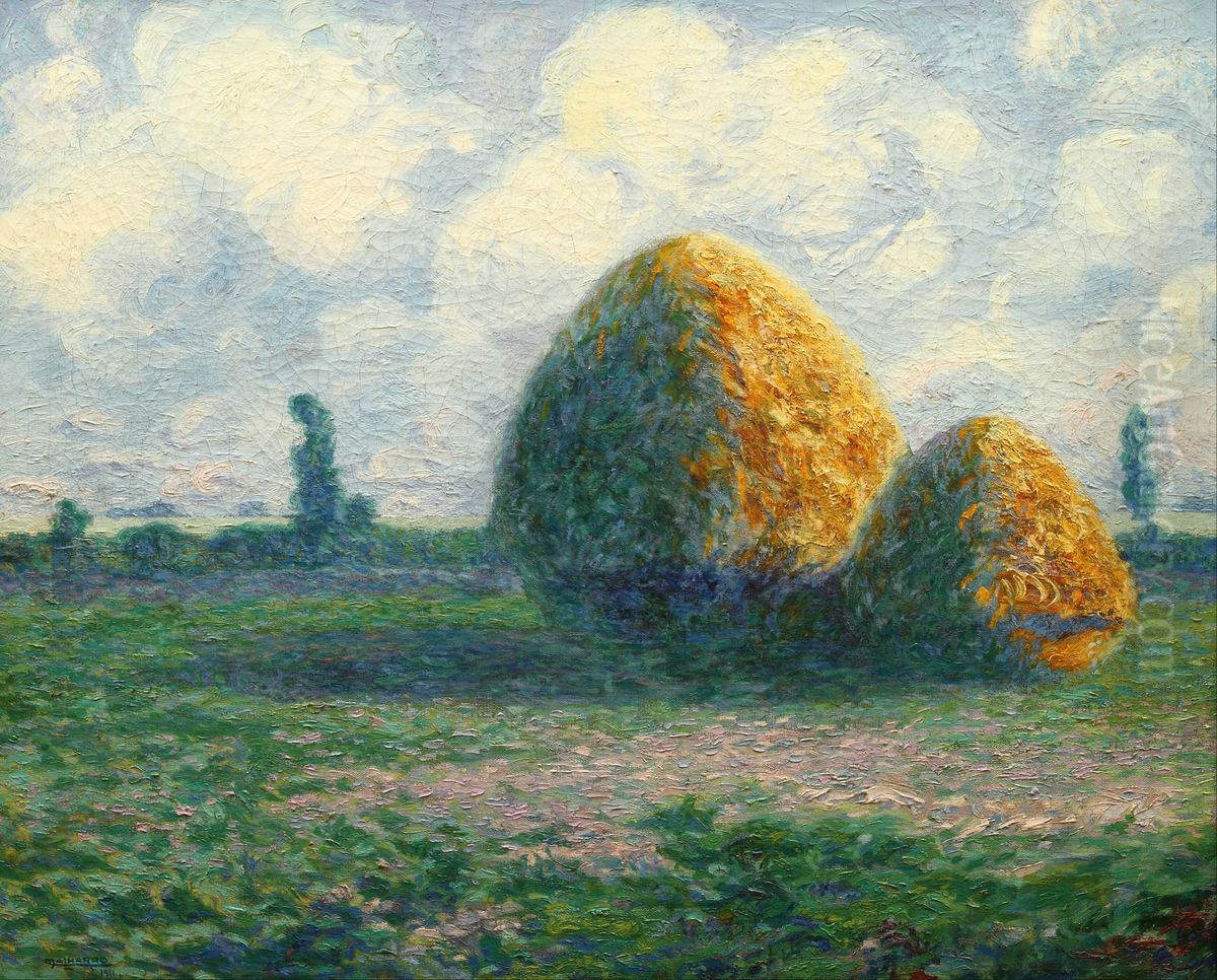 Las parvas (la pampa de hoy) Oil Painting by Martin Malharro