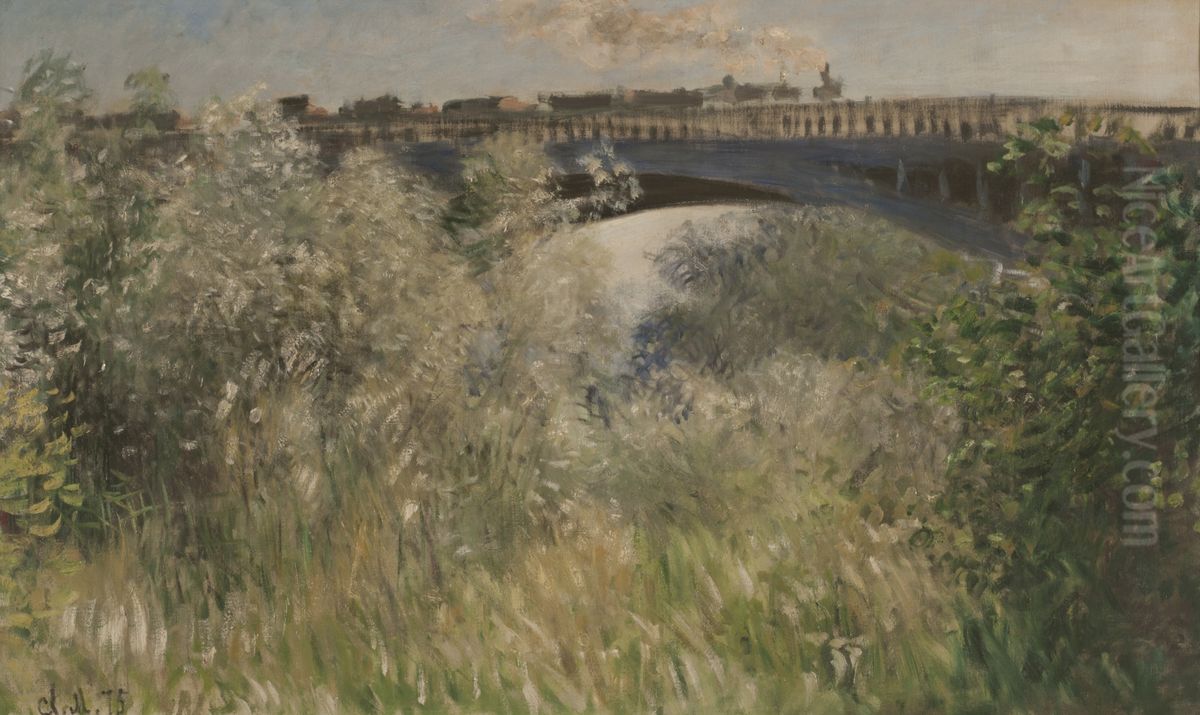 Le Pont de Chatou Oil Painting by Claude Oscar Monet