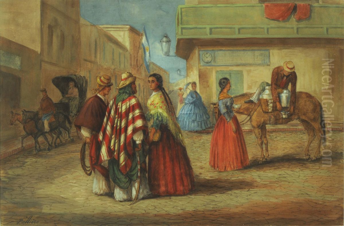 Buenos Aires corner Oil Painting by Juan Leon Palliere