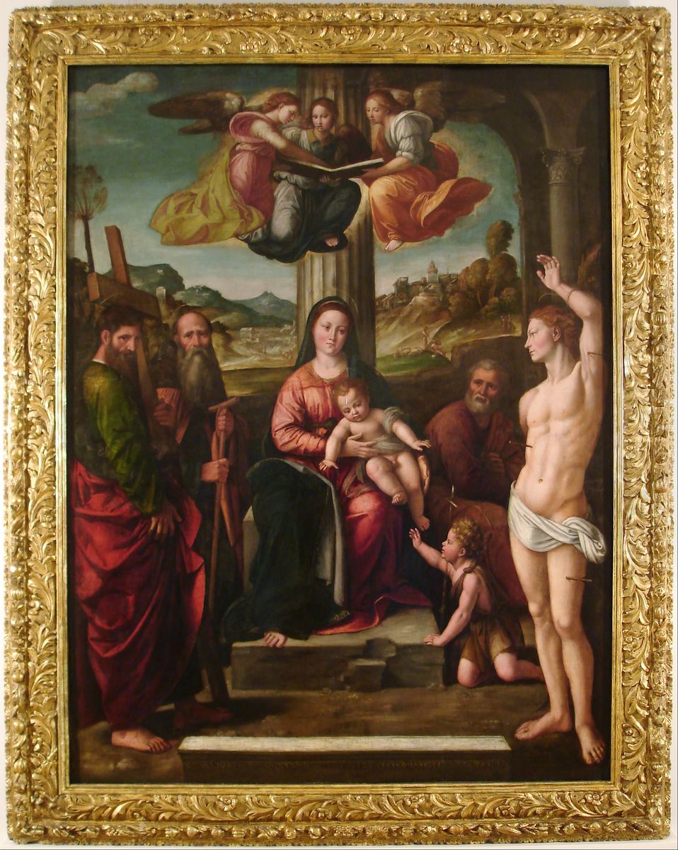 Santa Conversacion Oil Painting by Niccolo Pisano