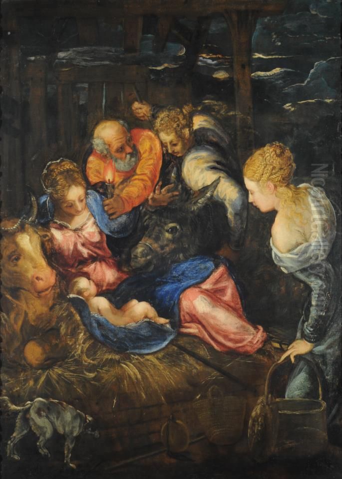 Nativity Oil Painting by Jacopo Tintoretto