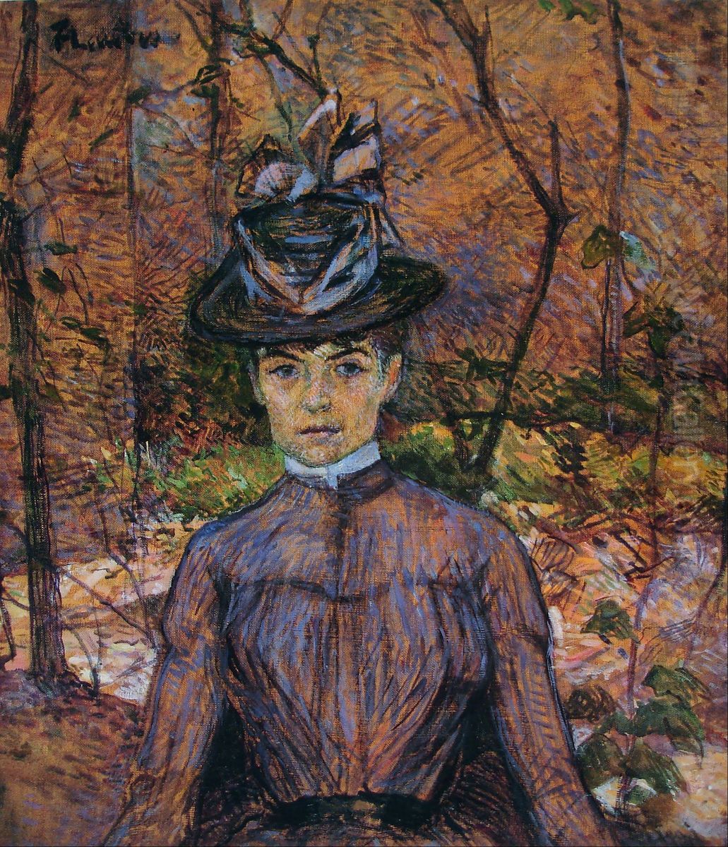 Portrait de Suzanne Valadon (Madame Suzanne Valadon, artiste peintre) Oil Painting by Henri De Toulouse-Lautrec