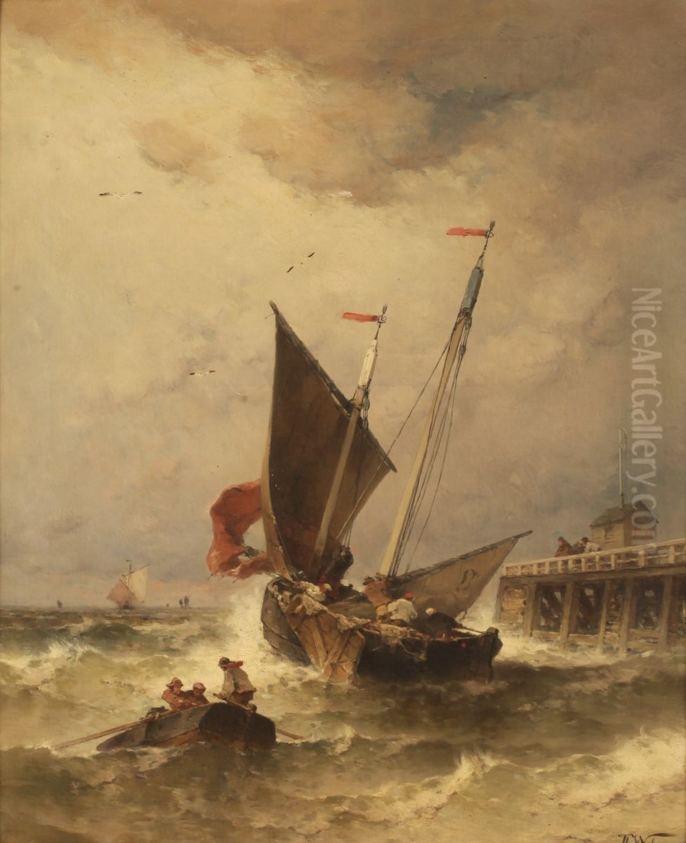 Marine Oil Painting by Theodore Alexander Weber