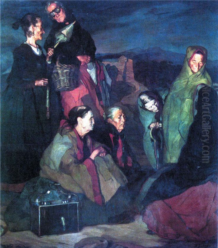 The witches of San Millan Oil Painting by Ignacio Zuloaga