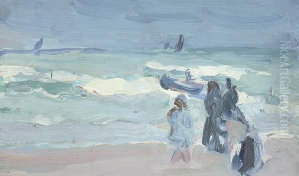 On the French Coast Oil Painting by Samuel Peploe
