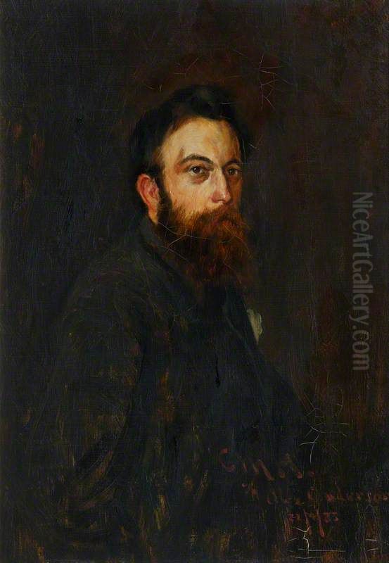 Alexander Anderson, 1845 - 1909. Poet Oil Painting by Charles Martin Hardie