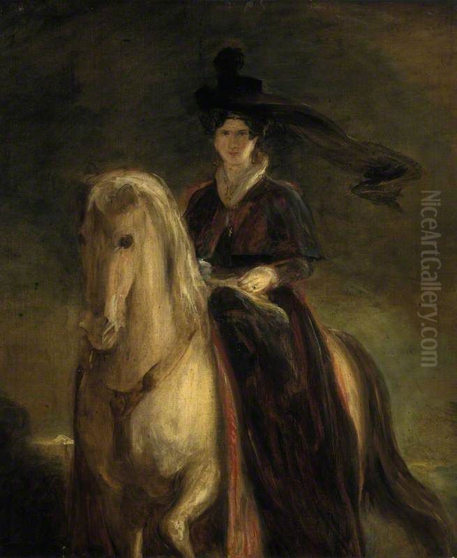 Queen Adelaide, 1792 - 1849. Princess Adelaide Louisa Theresa Caroline Amelia of Saxe-Meiningen. Queen of William IV Oil Painting by David Wilkie