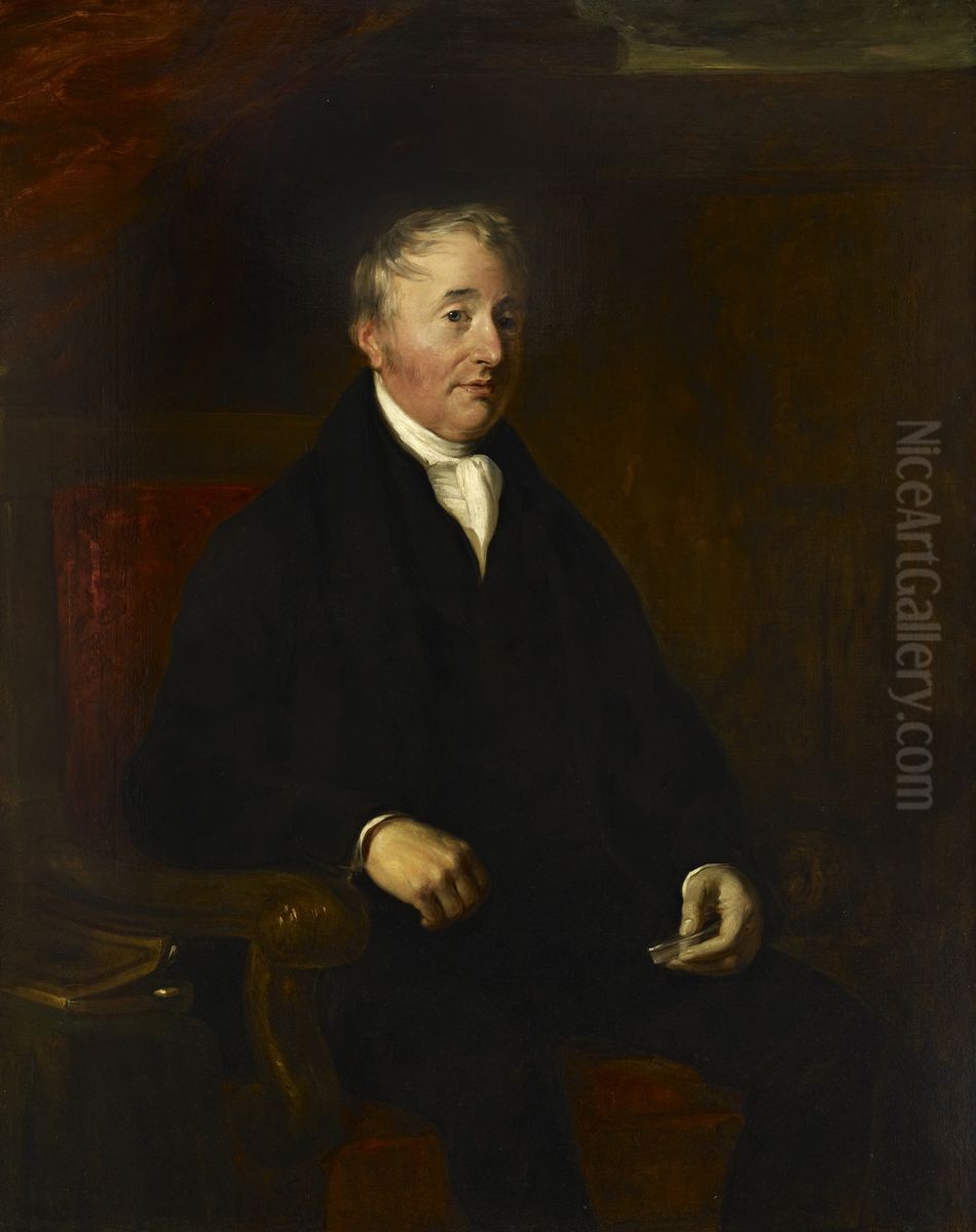 Portrait of William Blackwood (1776-1834), British publisher and Oil Painting by William Allan
