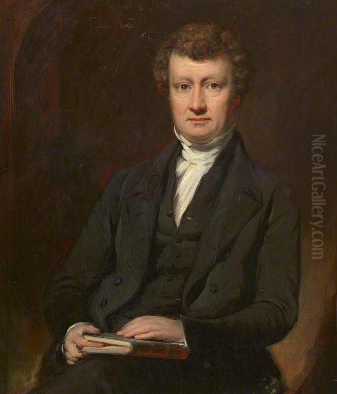Rev. William Cunningham, 1805 - 1861. Theologian Oil Painting by William Bonnar
