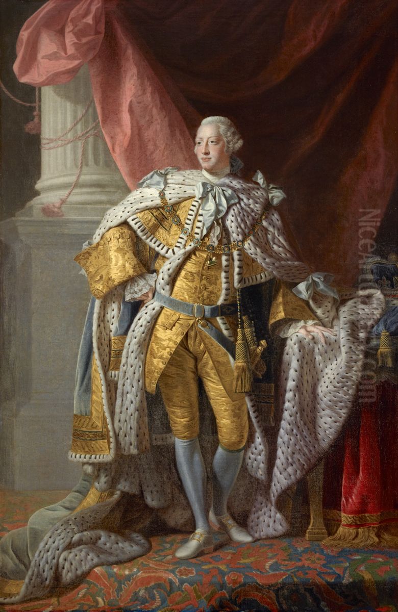 George III, 1738 - 1820. Reigned 1760 - 1820 Oil Painting by Allan Ramsay