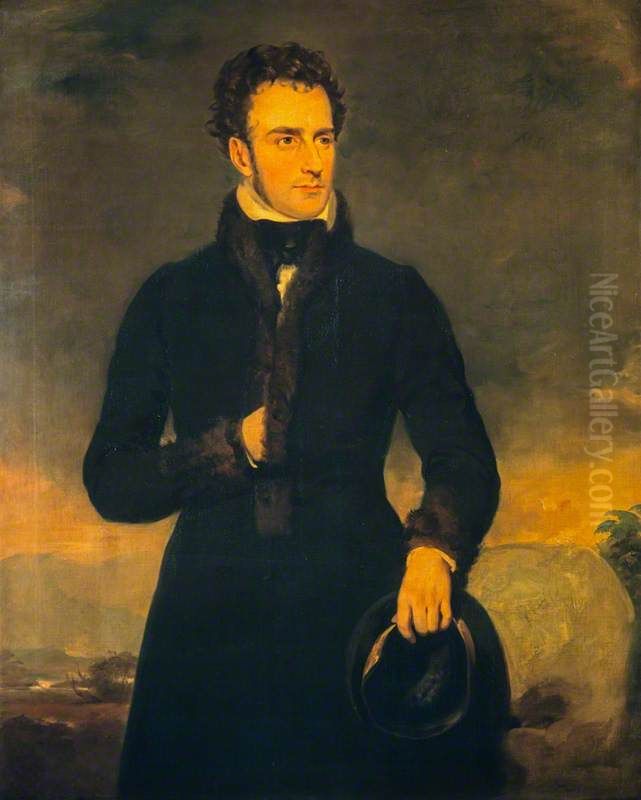 Captain Thomas Hamilton, 1789 - 1842. Soldier and writer Oil Painting by John Watson Gordon
