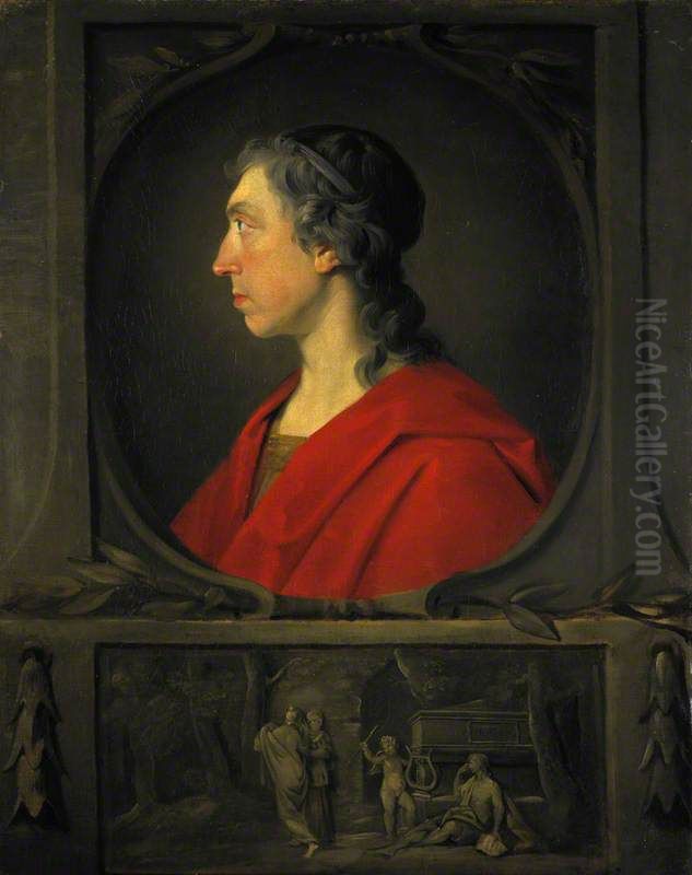 William Hamilton of Bangour, 1704 - 1754. Poet Oil Painting by Gavin Hamilton