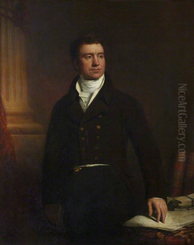 Joseph Hume, 1777 - 1855. Political economist Oil Painting by John Graham Gilbert