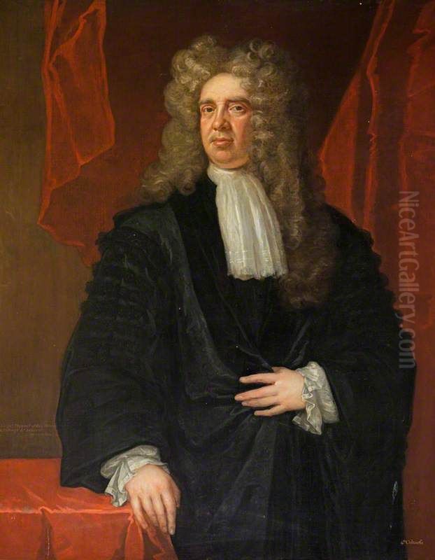 Sir James Steuart of Goodtrees, 1635 - 1713. Advocate Oil Painting by John Baptist Medina