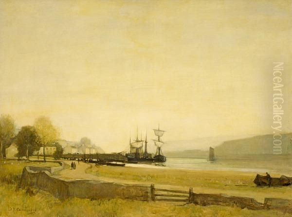 Glencaple Oil Painting by David Young Cameron