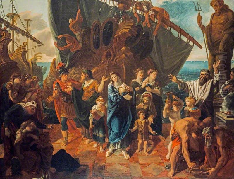 Agrippina Landing at Brundisium with the Ashes of Germanicus Oil Painting by Alexander Runciman