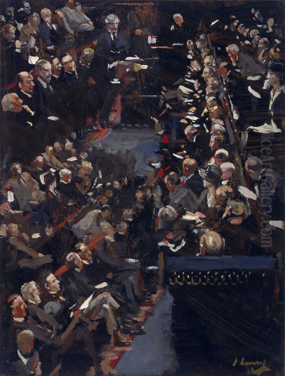 Study for 'The House of Commons - Ramsay Macdonald addressing the House' Oil Painting by John Lavery