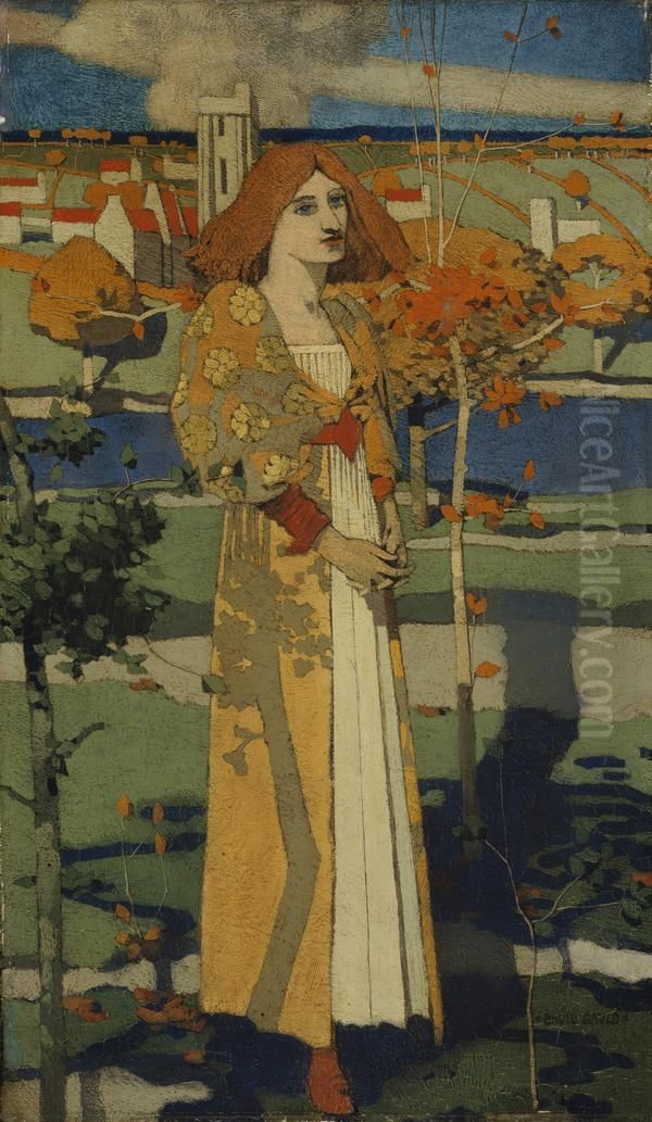 Saint Agnes Oil Painting by David Gauld