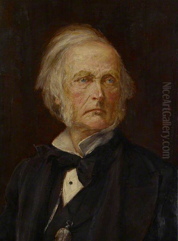 George Douglas Campbell, 8th Duke of Argyll, 1823 - 1900. Statesman Oil Painting by John Pettie