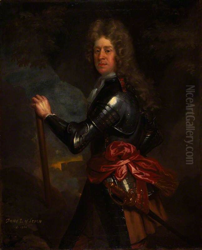 David Melville, 3rd Earl of Leven, 1660 - 1728. Statesman and soldier Oil Painting by John Baptist Medina