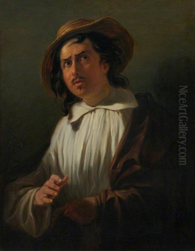 William Henry Murray, 1790 - 1852. Actor and manager of Theatre Royal, Edinburgh (As 'Paul Pry'; Crombie Sketchbook, fo. 4) Oil Painting by William Allan