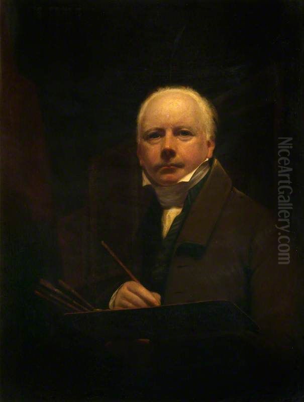 George Watson, 1767 - 1837. Artist and first President of the Scottish Academy (Self-portrait) Oil Painting by George Watson