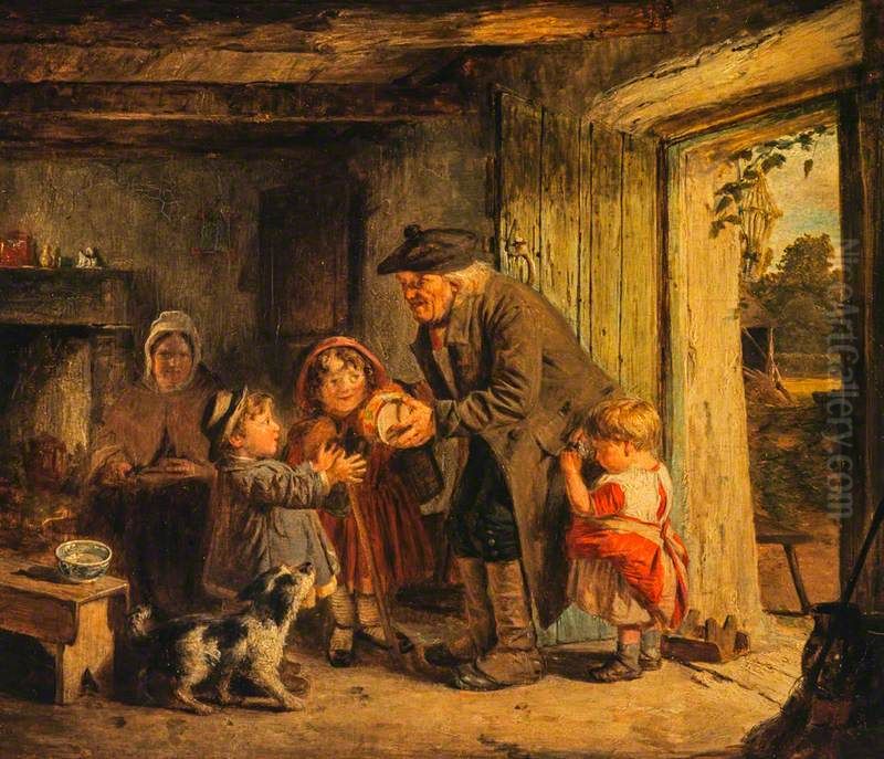 Grandfather's Return Oil Painting by John Burr