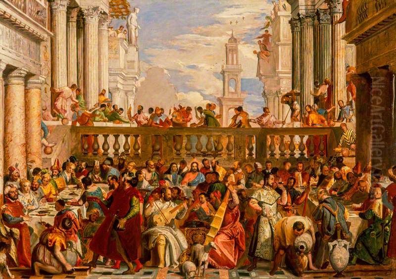 The Marriage at Cana (after Veronese) Oil Painting by Thomas Duncan