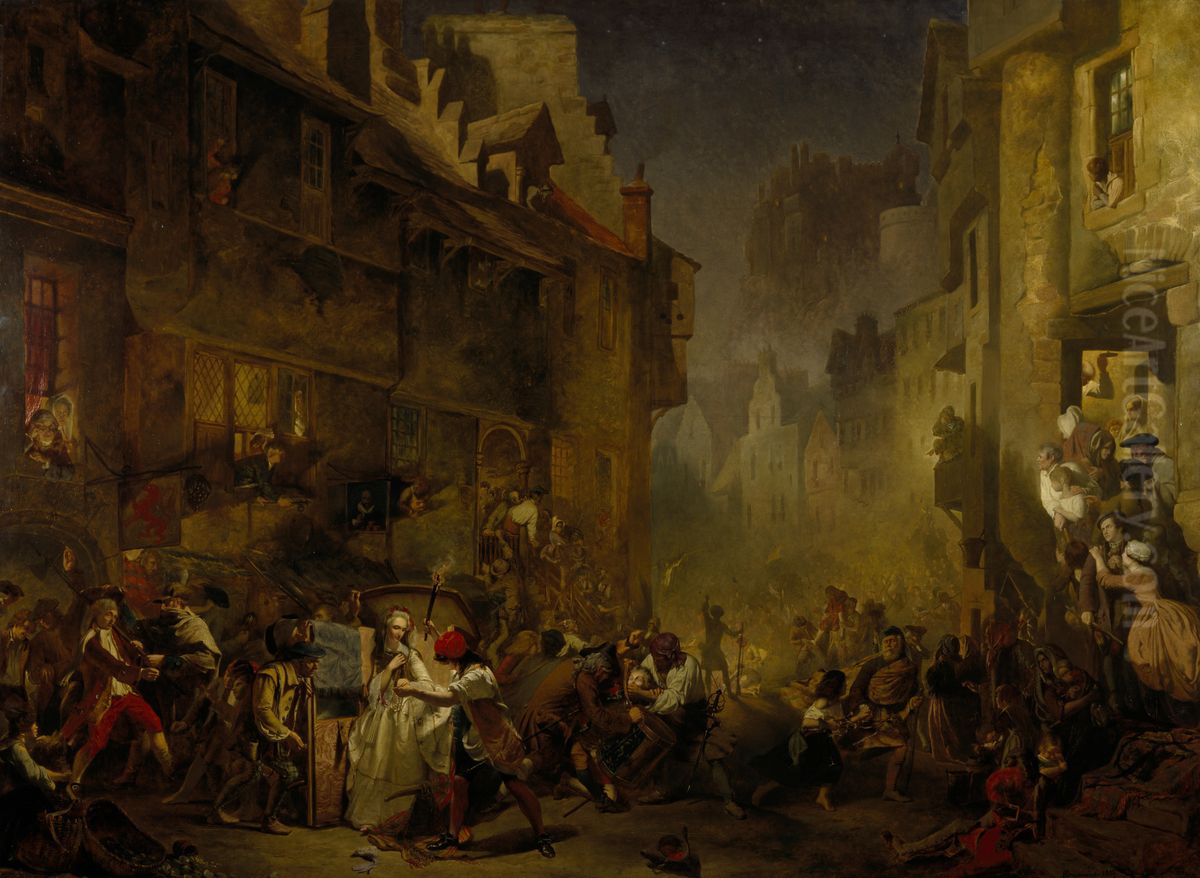 The Porteous Mob Oil Painting by James Drummond