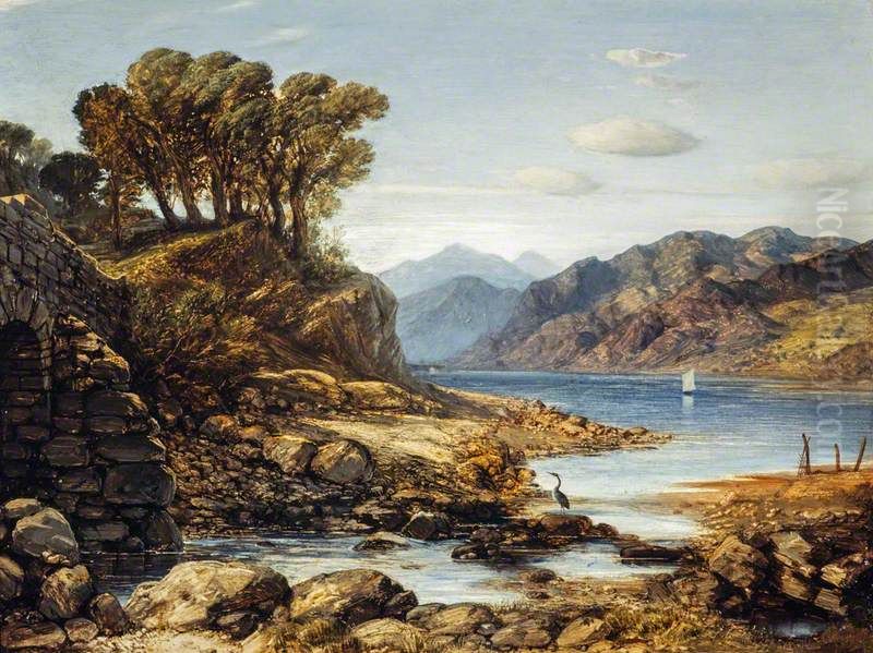 View of Loch Lomond (previously known as Shirrapburn Loch) Oil Painting by William Dyce