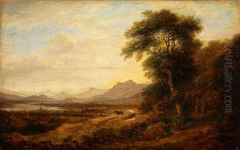 The Windings of the Forth (or The Forth near Alloa, Stirling in the distance) Oil Painting by Alexander Nasmyth