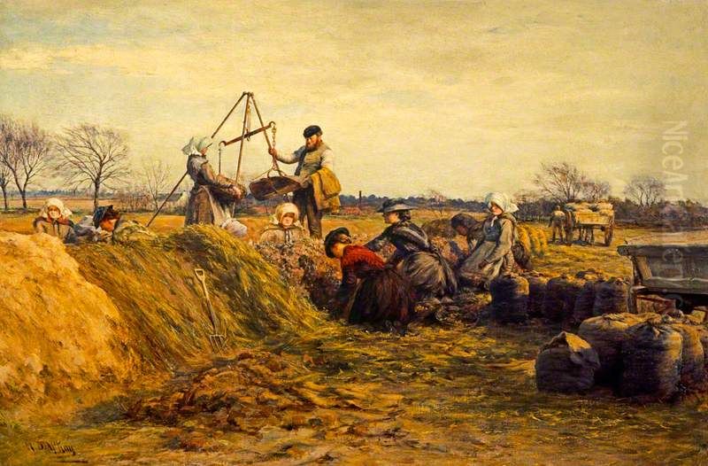 Field Working in Spring Oil Painting by William Darling McKay