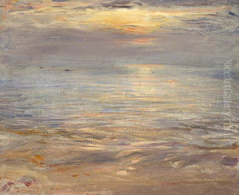 Quiet Sunset, Machrihanish Oil Painting by William McTaggart