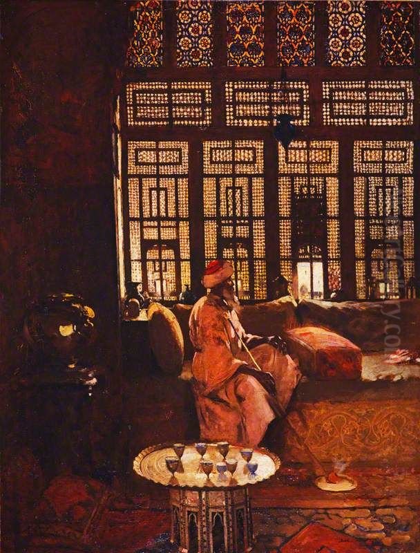 An Arab Interior Oil Painting by Arthur Melville