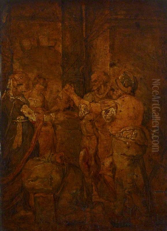 Salome Receiving the Saint John the Baptist's Head Oil Painting by John Runciman