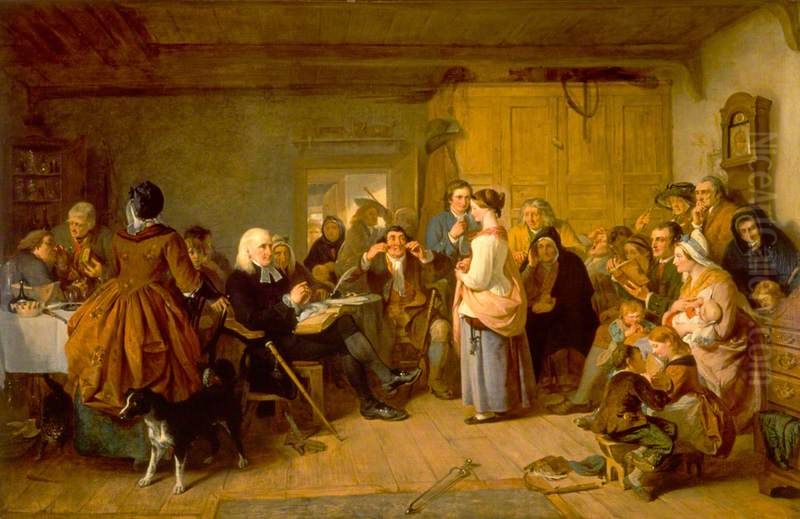 Presbyterian Catechising Oil Painting by John Phillip